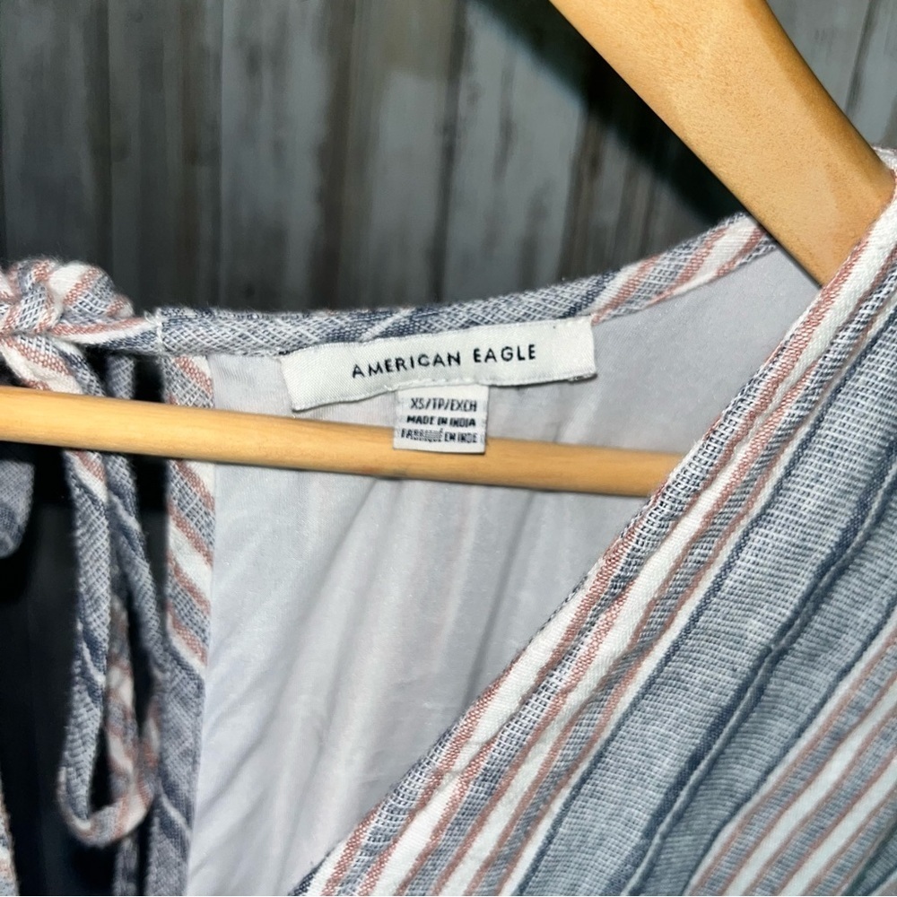 American Eagle Striped Kimono Sleeve Romper - Picture 10 of 10